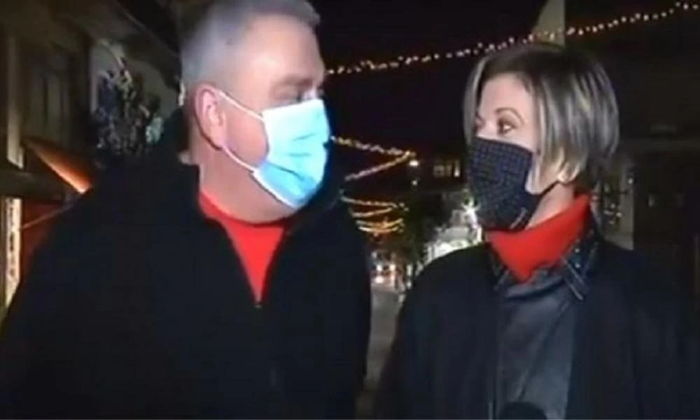 Περαστικός διακόπτει ρεπορτάζ για να την "πέσει" στη ρεπόρτερ!